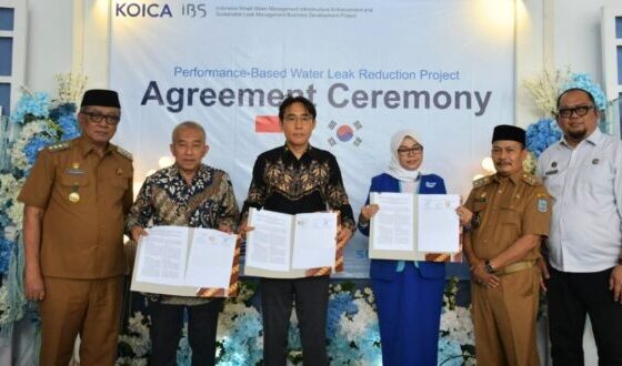 kebocoran air kota banjar, perumda air minum tirta anom, koica ibs korea, wi plat co ltd, pt supra internasional indonesia, wali kota banjar sudarsono, berita kota banjar hari ini, teknologi pendeteksi kebocoran air, pelayanan air bersih banjar, e fitrah nurkamilah, air minum kota banjar